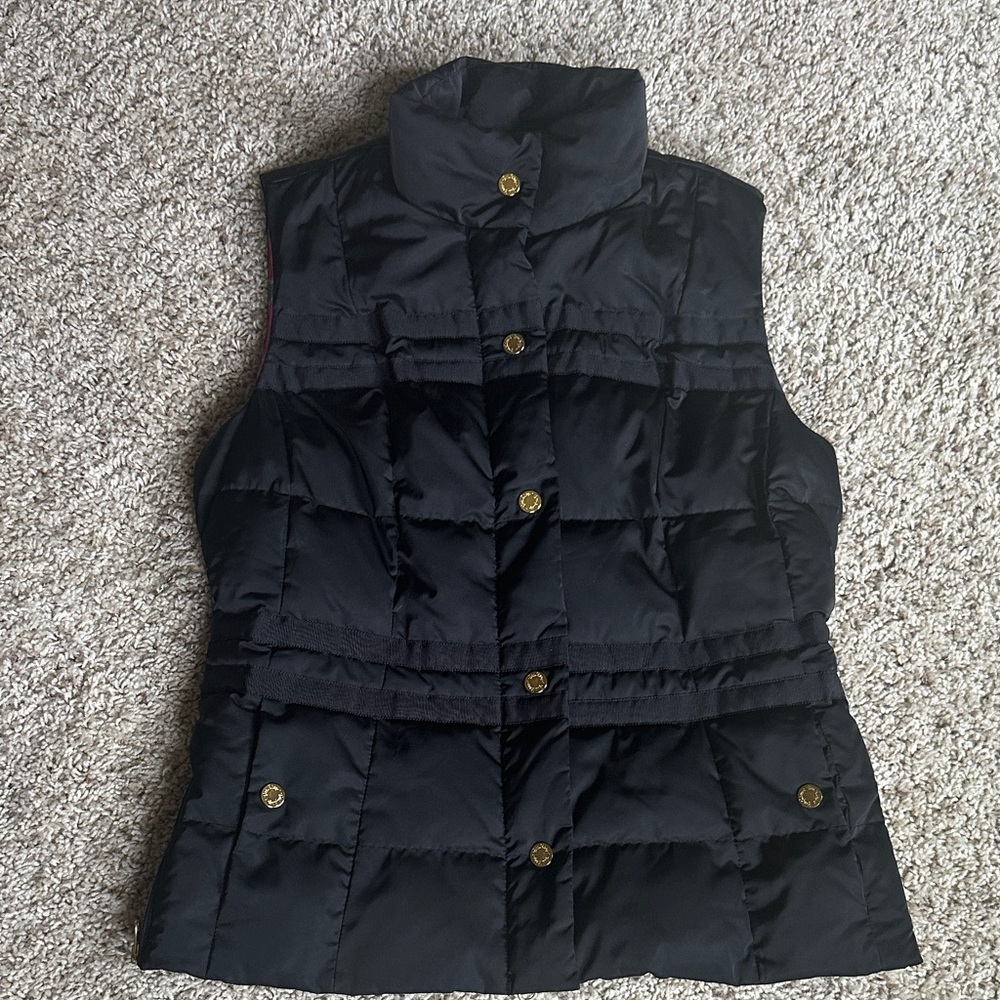 Lilly Pulitzer Black Quilted Vest